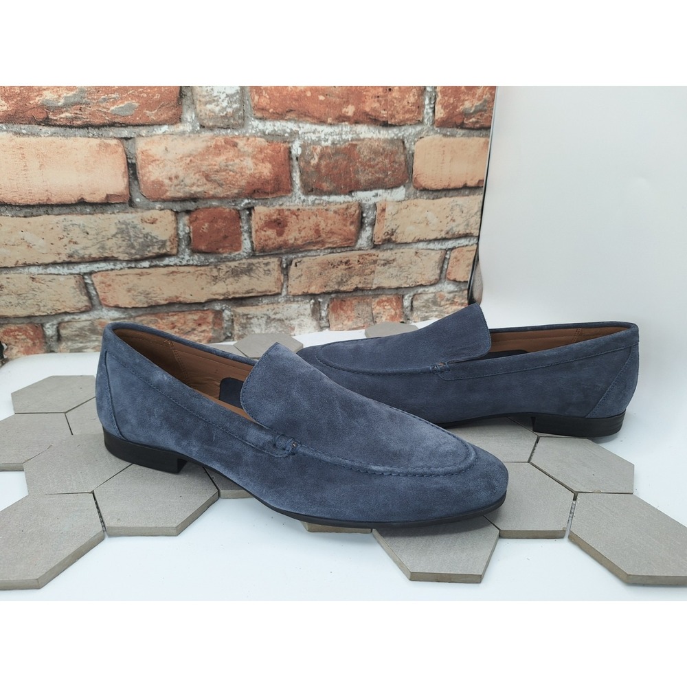 Allen Edmonds Lennox Blue Suede Slip On Loafers Dress Shoes Men's Size 12 Penny